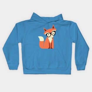 Cute Cartoon Hipster Fox Kids Hoodie